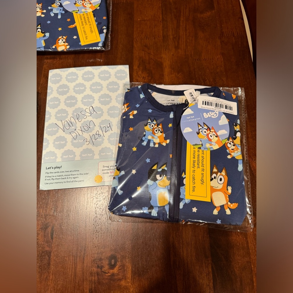 Bluey Little Sleepies 18-24 months Zippy NIB
